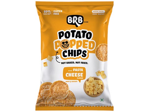 BRB Popped Potato Chips - Pasta Cheese Flavour, 48 g