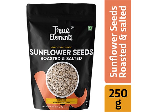 True Elements Sunflower Seeds Roasted & Salted, 250 g