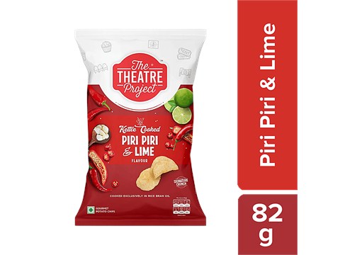 The Theatre Project Kettle Cooked Potato Chips - Piri Piri & Lime, 82 g