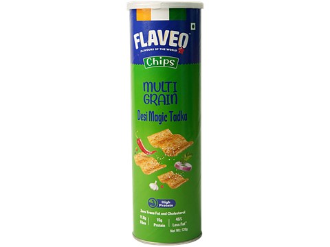 Flaveo Desi Magic Tadka Multi Grain Chips, 120 g
