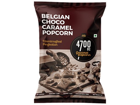 4700BC Belgian Choco Caramel Popcorn - Crunchy, Gluten Free, 60 g