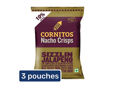 Cornitos Sizzlin Jalapeno Nacho Crisps, 3x61 g