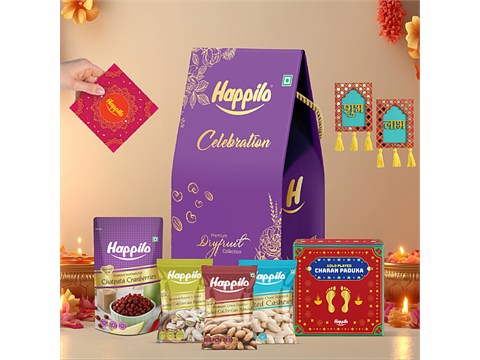 Happilo Shubh Labh Gift Pack | 7 Items | Premium Dry Fruits Hamper | Celebration Box, 175 g