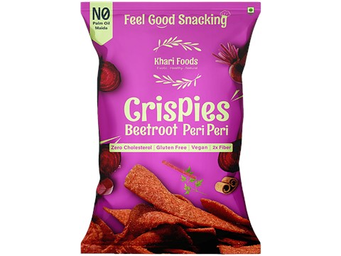 Khari Foods Beetroot Peri Peri Crispies, 50 g