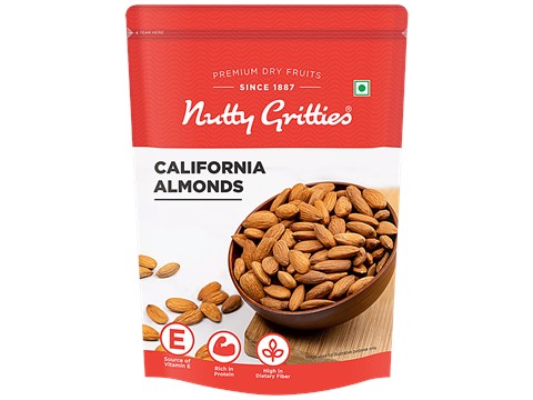 Nutty Gritties Premium Jumbo California Almonds, 200 g