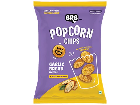 BRB Popcorn Chips - Garlic Bread Flavour, 48 g