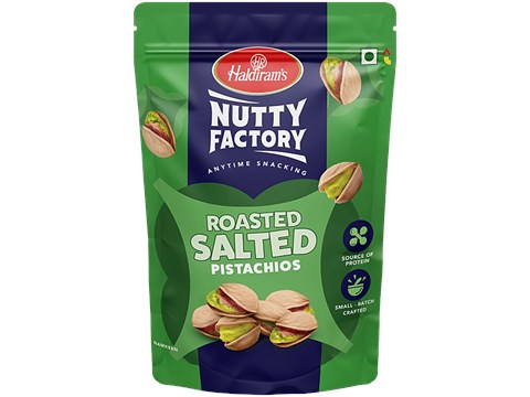 Haldiram's Nutty Factory Roasted Salted Pistachios, 200 g