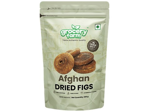 Grocery Farm Afghan Dried Figs - Premium & Hand Picked, Natural, 200 g