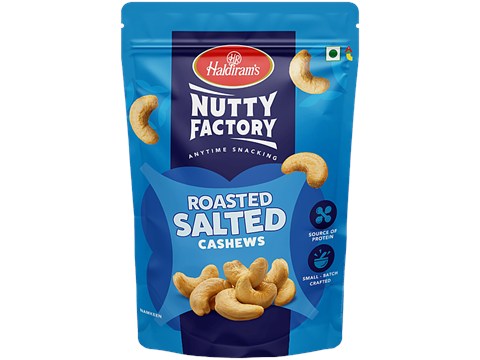 Haldiram's Nutty Factory Roasted Salted Cashews, 200 g