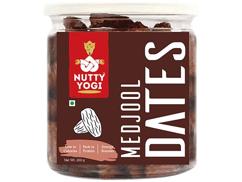Nutty Yogi Medjool Dates - Natural, Rich In Protein, Vitamins & Minerals, Boosts Energy, 200 g