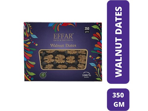 Effar Dates & Dryfrutis Walnut Dates - Premium Quality, Nutritious, Natural & Fresh, Healthy Snack, 350 g