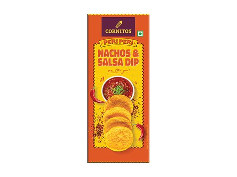 Cornitos Peri Peri Nachos & Salsa Dip Tray, 79 g