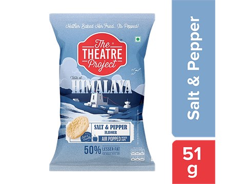 The Theatre Project Air Popped Potato Chips - Himalaya Salt & Pepper, 51 g