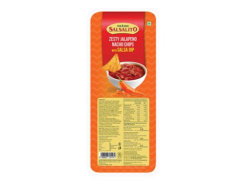 Tex Mex Salsalito Tray Pack - Zesty Jalapeno Nacho Chips With Salas Dip, 75 g