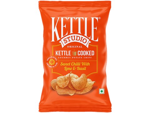 Kettle Studio Sweet Chilli With Lime & Basil Potato Chips, 120 g