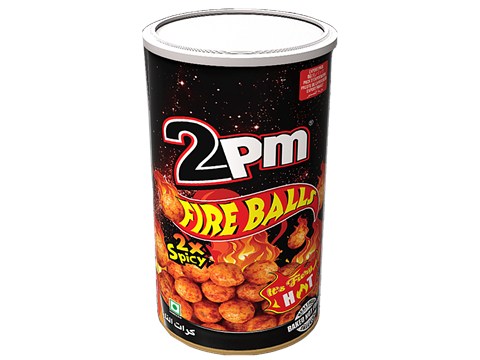2PM Snacks Fire Balls Namkeen - 2X Spicy, 125 g