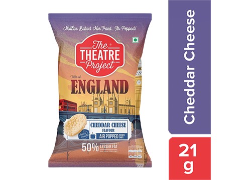 The Theatre Project Air Popped Potato Chips - England Cheddar Cheese, 21 g