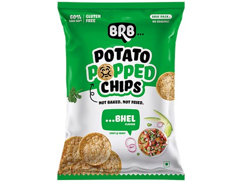 BRB Popped Potato Chips - Bhel Flavour, 25 g
