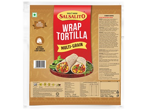 Tex Mex Salsalito Wrap Tortilla - Multi-grain, 348 g