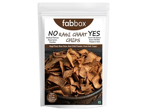 Fabbox Ragi Chat Chips - Vacuum Fried, Healthy Guilt-free Snack,For Weight Management, 210 g