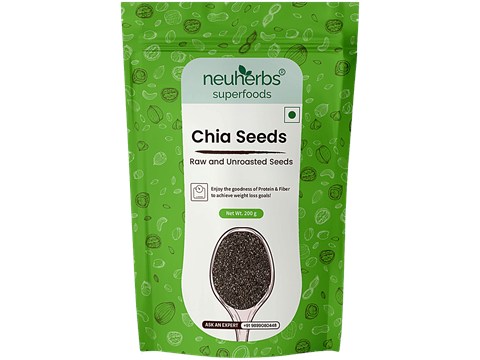 Neuherbs Raw & Unroasted Chia Seeds, 200 g
