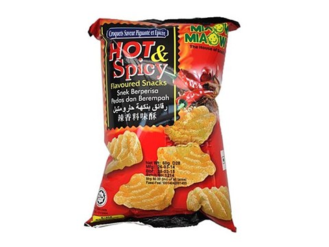 Miaow Miaow Hot & Spicy Chips, 60 g