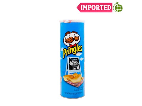 Pringles Imported Potato Chips - Salt & Vineger, Imported, 158 g