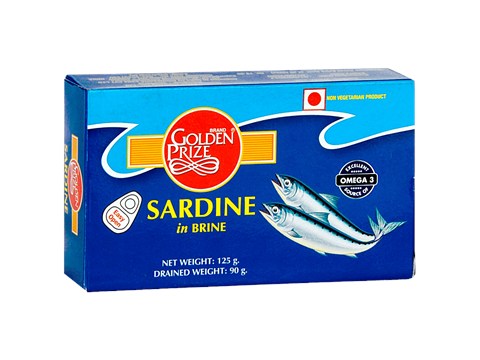 Golden Prize Canned Sardine - in Brine, 125 g