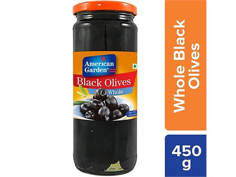 American Garden Olives Whole - Black, 450 g