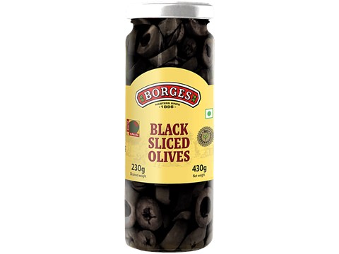 Borges Black Sliced Olives, 430 g