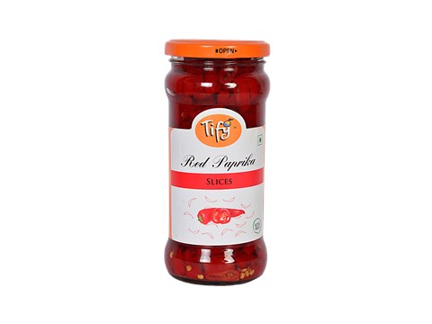 Tify Sliced Red Paprika - Processed With Vinegar, 190 g
