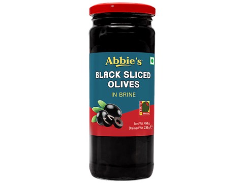 Abbies Black Sliced Olives, 450 g