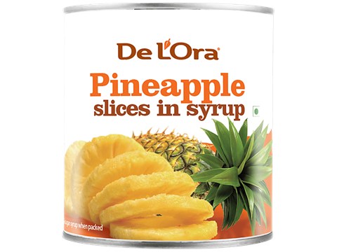 Delora Pineapple Slices In Syrup, 850 g