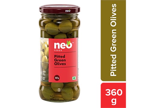 Neo Pitted Green Olives, 360 g