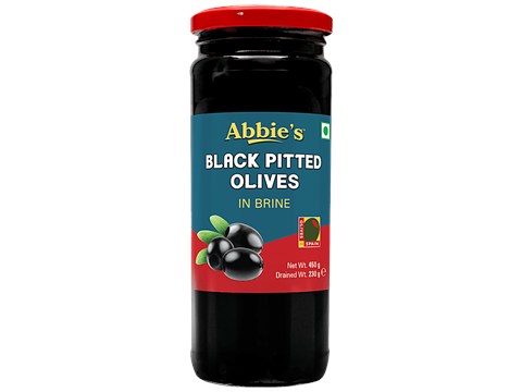Abbies Olives - Black Pitted, 450 g