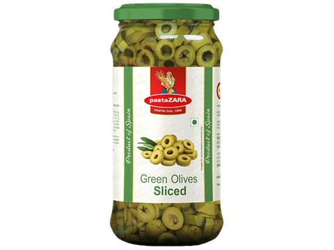 Pastazara Green Olives Sliced, 450 g