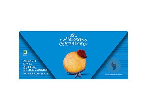 Sunfeast Baked Creations French Style Butter Delice Cookies, 112.5 g