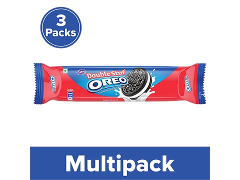 Cadbury Oreo Double Stuf Creme Biscuit, 3x150 g