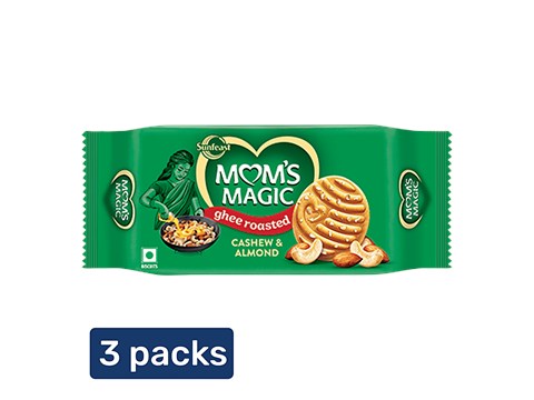 Sunfeast Mom's Magic Ghee Roasted Cashew & Almond Cookies, 3x183 g
