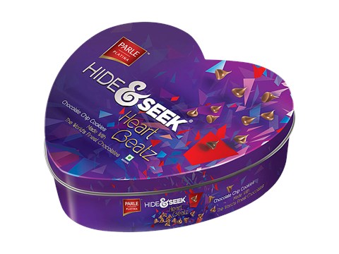 Parle Platina Hide & Seek Heart Beatz Chocolate Chip Cookies, 350 g