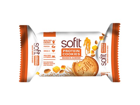 Sofit  Protein Cookies - Mango & Almond, 75 g