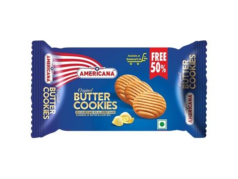 Americana Butter Cookies - Original, Perfect Snack, 195 g