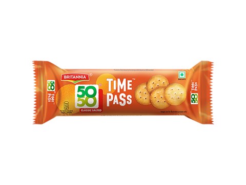 Britannia 50-50 Timepass Classic Salted Biscuits, 66 g