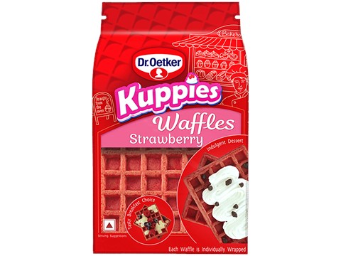 Dr.Oetker Kuppies Strawberry Waffles, 180 g
