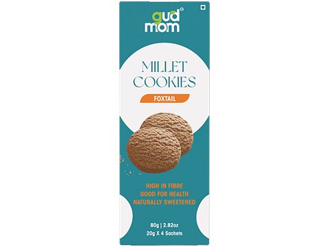 Gudmom Foxtail Millet Cookies - Natural Cookies, 80 g
