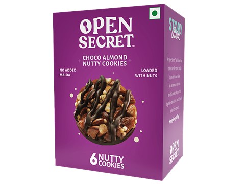 Open Secret Chocolate Almond Nutty Cookies - With No Maida, Healthy, 75 g