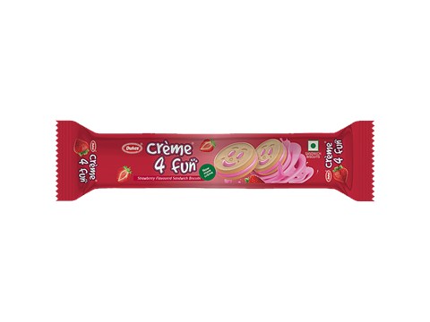 Dukes  Crme 4 Fun Strawberry Flavoured Sandwich Biscuits, 145 g