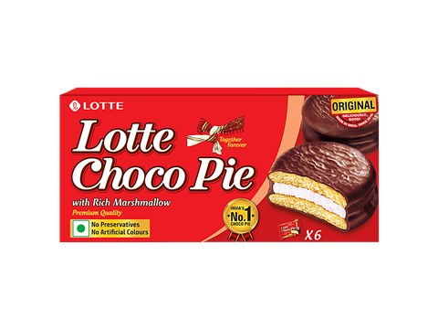 Lotte Choco Pie - Original, With Rich Marshmallow, No Preservatives, 28 g