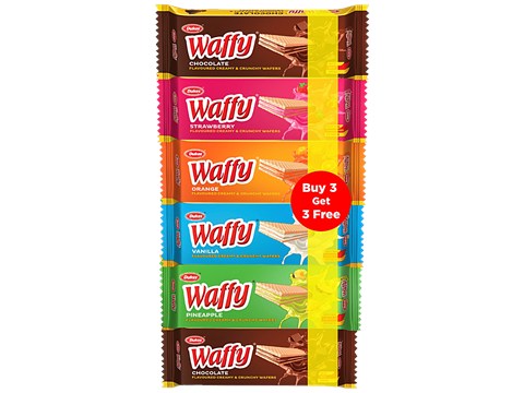 Dukes  Waffy Creamy & Crunchy Wafers - Assorted Flavours, 60 g