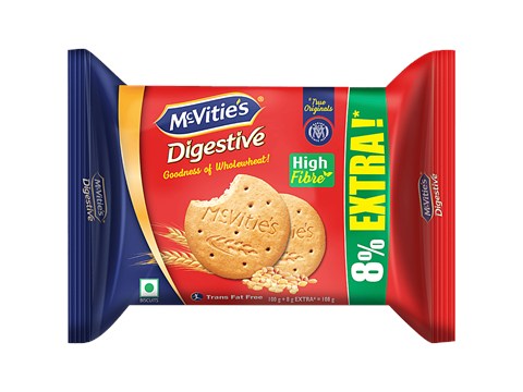 McVitie's Digestive High Fibre Biscuits, 108.4 g